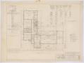 Technical Drawing: Department of Agriculture Residence, Abilene, Texas: Floor Plan