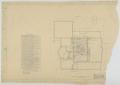 Technical Drawing: Sheppard Residence, Abilene, Texas: Basement and Foundation Plan