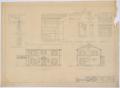 Technical Drawing: McMurry College President's Home, Abilene, Texas: Elevation and Mante…