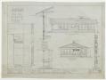 Technical Drawing: Langston Residence, Ranger, Texas: Cottage, Elevation