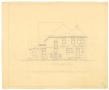 Technical Drawing: Ely Residence, Abilene, Texas: North Elevation