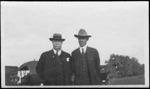 Primary view of object titled '[Albert Peyton George with an unidentified gentleman]'.