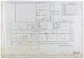 Technical Drawing: Sanitarium Building Additions, Stamford, Texas: Basement Floor