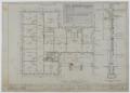 Technical Drawing: Sanitarium Building, Stamford, Texas: First Floor