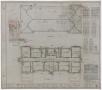 Technical Drawing: De Leon Ward School, De Leon, Texas: First Floor Plan and Roof Plans