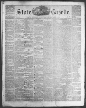 Primary view of object titled 'State Gazette. (Austin, Tex.), Vol. 7, No. 35, Ed. 1, Saturday, April 19, 1856'.