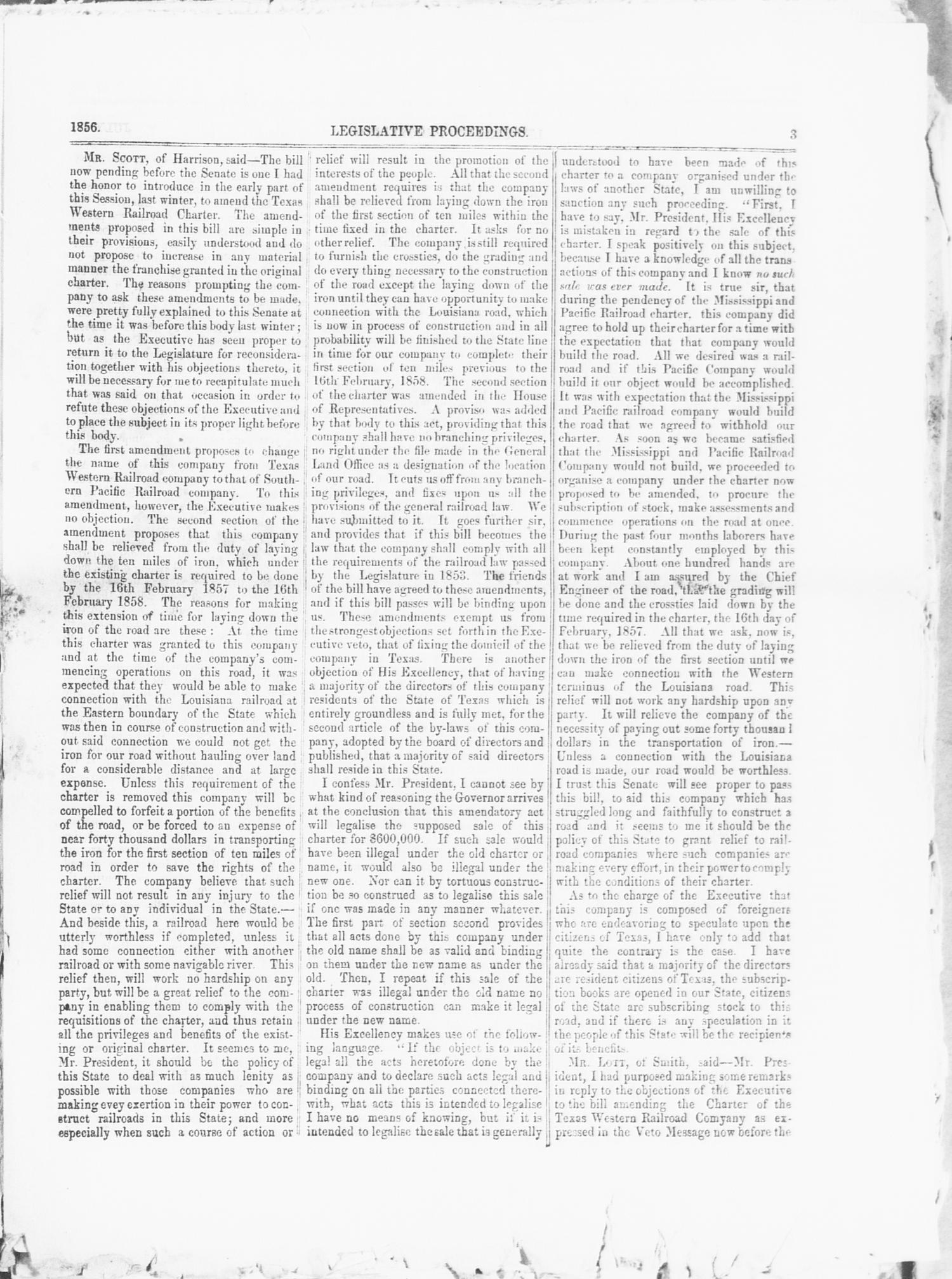 State Gazette Appendix. (Austin, Tex.), No. 54, Ed. 1, Wednesday, July 9, 1856
                                                
                                                    [Sequence #]: 3 of 16
                                                