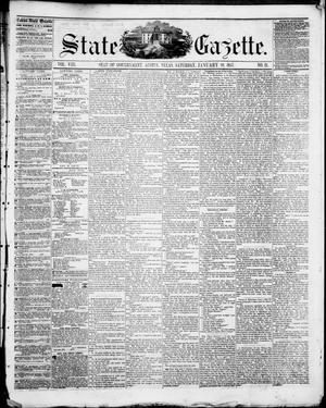 Primary view of object titled 'State Gazette. (Austin, Tex.), Vol. 8, No. 21, Ed. 1, Saturday, January 10, 1857'.