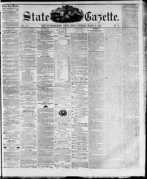 Primary view of object titled 'State Gazette. (Austin, Tex.), Vol. 11, No. 31, Ed. 1, Saturday, March 10, 1860'.