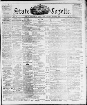 Primary view of object titled 'State Gazette. (Austin, Tex.), Vol. 11, No. 34, Ed. 1, Saturday, March 31, 1860'.