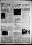Newspaper: The Llano News (Llano, Tex.), Vol. 67, No. 37, Ed. 1 Thursday, August…