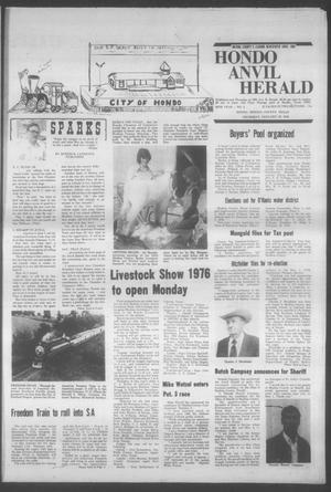 Primary view of object titled 'Hondo Anvil Herald (Hondo, Tex.), Vol. 88, No. 5, Ed. 1 Thursday, January 29, 1976'.