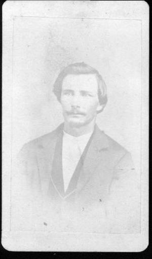 Primary view of object titled '[Albert Lamar George wearing a light colored jacket, dark vest and white shirt]'.