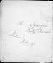 Thumbnail image of item number 1 in: '[Page from an autograph album from "Katie Peareson"]'.