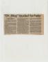 Primary view of [Newspaper Clipping: 'Dr. May' lauded for help]