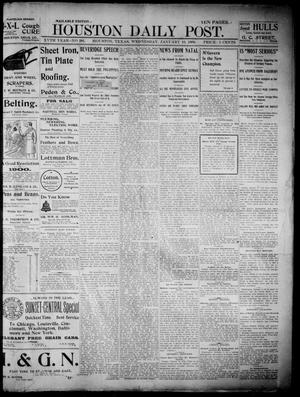 Primary view of object titled 'The Houston Daily Post (Houston, Tex.), Vol. XVth Year, No. 281, Ed. 1, Wednesday, January 10, 1900'.