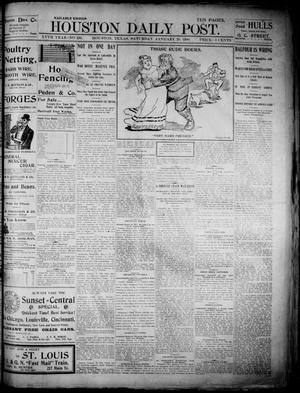 Primary view of object titled 'The Houston Daily Post (Houston, Tex.), Vol. XVth Year, No. 291, Ed. 1, Saturday, January 20, 1900'.