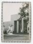 Photograph: [Photograph of Cowboy Sculpture in Front of Museum]