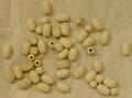 Thumbnail image of item number 1 in: '[Collection of 49 cream colored wooden beads]'.