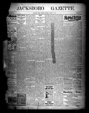 Primary view of object titled 'Jacksboro Gazette. (Jacksboro, Tex.), Vol. 16, No. 32, Ed. 1 Thursday, January 9, 1896'.
