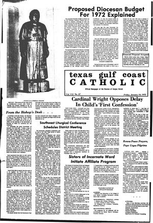 Primary view of object titled 'Texas Gulf Coast Catholic (Corpus Christi, Tex.), Vol. 2, No. 37, Ed. 1 Friday, January 14, 1972'.