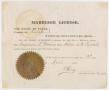 Legal Document: [Marriage License: Benjamin F Dane and Adeline de V. Kendall, April 2…