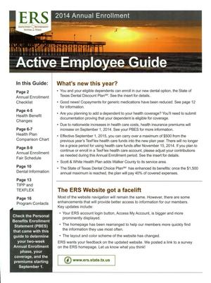 Primary view of object titled '2014 Annual Enrollment: Active Employee Guide'.