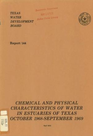 Primary view of object titled 'Chemical and Physical Characteristics of Water in Estuaries of Texas: October 1968-September 1969'.