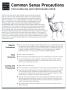 Pamphlet: Common Sense Precautions for Handling and Processing Deer