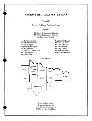 Primary view of object titled 'Regional Water Plan: Region B'.