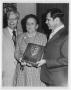 Photograph: [Photograph of Andres Rivera, W. W. Burgin, Jr., and Edith M. Bonnet]