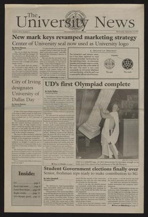 Primary view of object titled 'The University News (Irving, Tex.), Vol. 26, No. 3, Ed. 1 Wednesday, September 24, 1997'.