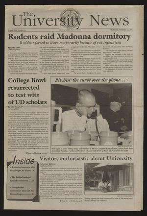 Primary view of object titled 'The University News (Irving, Tex.), Vol. 26, No. 10, Ed. 1 Wednesday, November 12, 1997'.