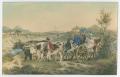 Primary view of [Illustration of People in a Ox-Drawn Wagon]