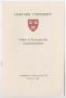 Pamphlet: [Commencement Program for Harvard University, June 16, 1977]