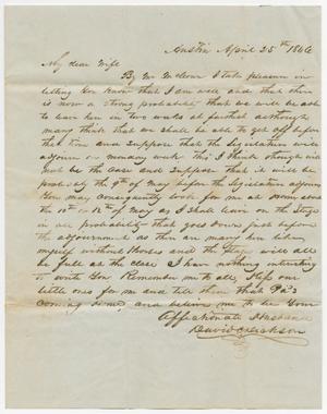[Letter from David C. Dickson to Nancy Dickson, March 22, 1846]