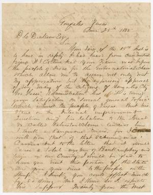 [Letter from A. D. Harris to David C. Dickson - June 25, 1853]