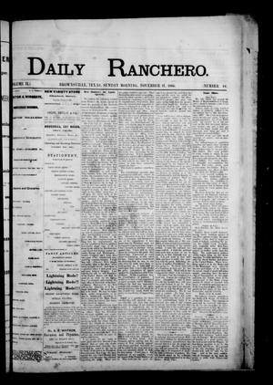 Primary view of object titled 'Daily Ranchero. (Brownsville, Tex.), Vol. 2, No. 66, Ed. 1 Sunday, November 11, 1866'.