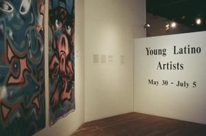 Primary view of object titled '[Young Latino Artists Exhibit Display]'.
