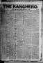 Thumbnail image of item number 1 in: 'The Ranchero. (Corpus Christi, Tex.), Vol. 3, No. 23, Ed. 1 Thursday, July 30, 1863'.