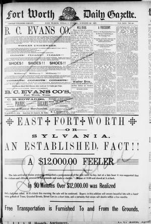 Primary view of object titled 'Fort Worth Daily Gazette. (Fort Worth, Tex.), Vol. 13, No. 88, Ed. 1, Saturday, October 29, 1887'.