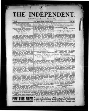 Primary view of object titled 'The Independent (Fort Worth, Tex.), Vol. 2, No. 41, Ed. 1 Saturday, June 17, 1911'.