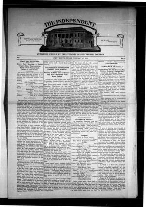 Primary view of object titled 'The Independent (Fort Worth, Tex.), Vol. 2, No. 25, Ed. 1 Saturday, February 25, 1911'.