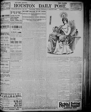 Primary view of object titled 'The Houston Daily Post (Houston, Tex.), Vol. TWELFTH YEAR, No. 110, Ed. 1, Thursday, July 23, 1896'.