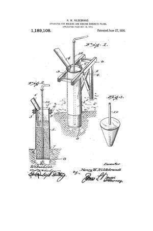 Primary view of object titled 'Apparatus for Molding and Sinking Concrete Piling'.