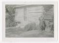 Photograph: [Photograph of Denman Cabin and Mrs. Reese Brown]