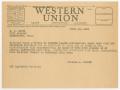Letter: [Telegram from Charles A. Prince to R. C. Hoppe, April 13, 1942]