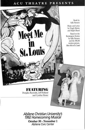 Primary view of object titled '[Program: Meet Me in St. Louis, 1992]'.