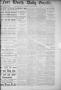 Primary view of Fort Worth Daily Gazette. (Fort Worth, Tex.), Vol. 11, No. 122, Ed. 1, Thursday, November 26, 1885