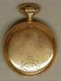 Primary view of [Gold pocket watch with "JHPD" engraved on the front]